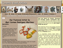 Tablet Screenshot of ceramicbeadartists.com